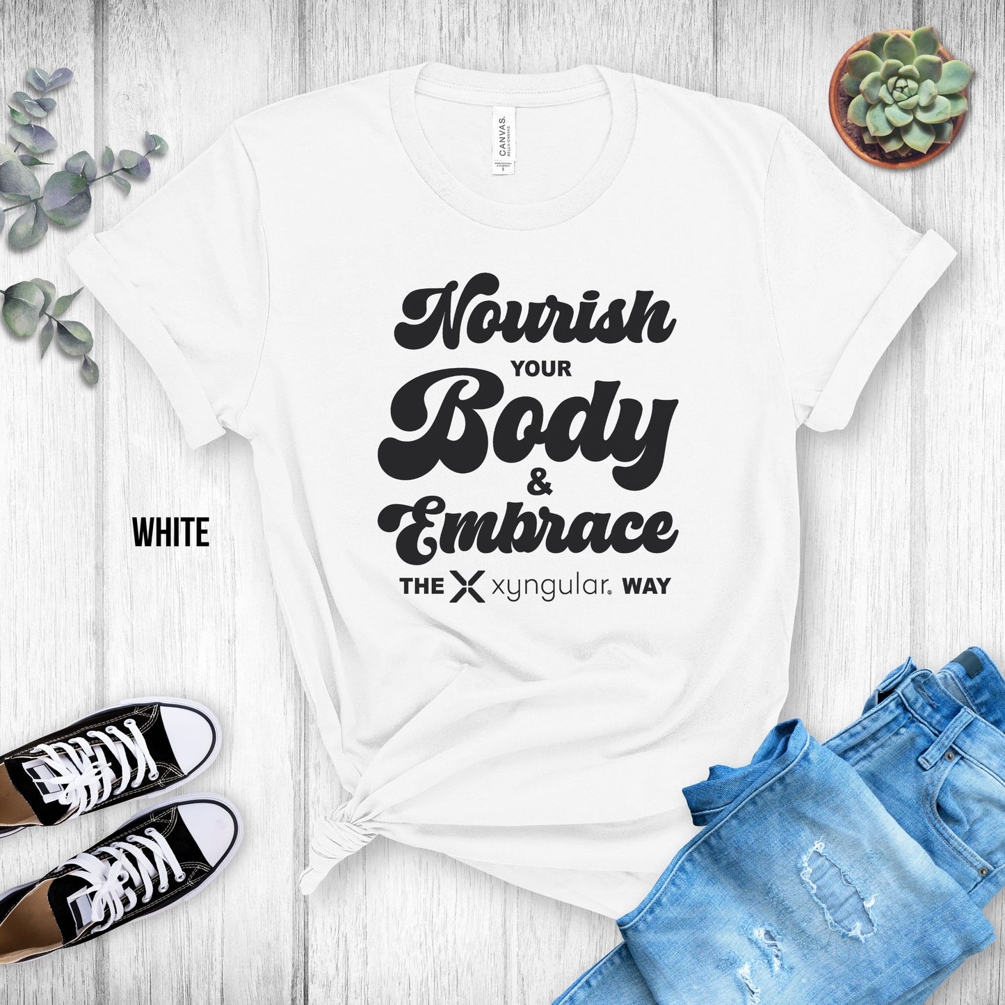 Xyngular Nourish your Body & Embrace the Xyngular Way Unsex Tee