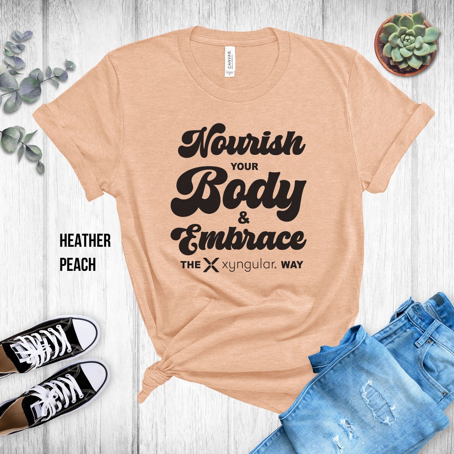 Xyngular Nourish your Body & Embrace the Xyngular Way Unsex Tee