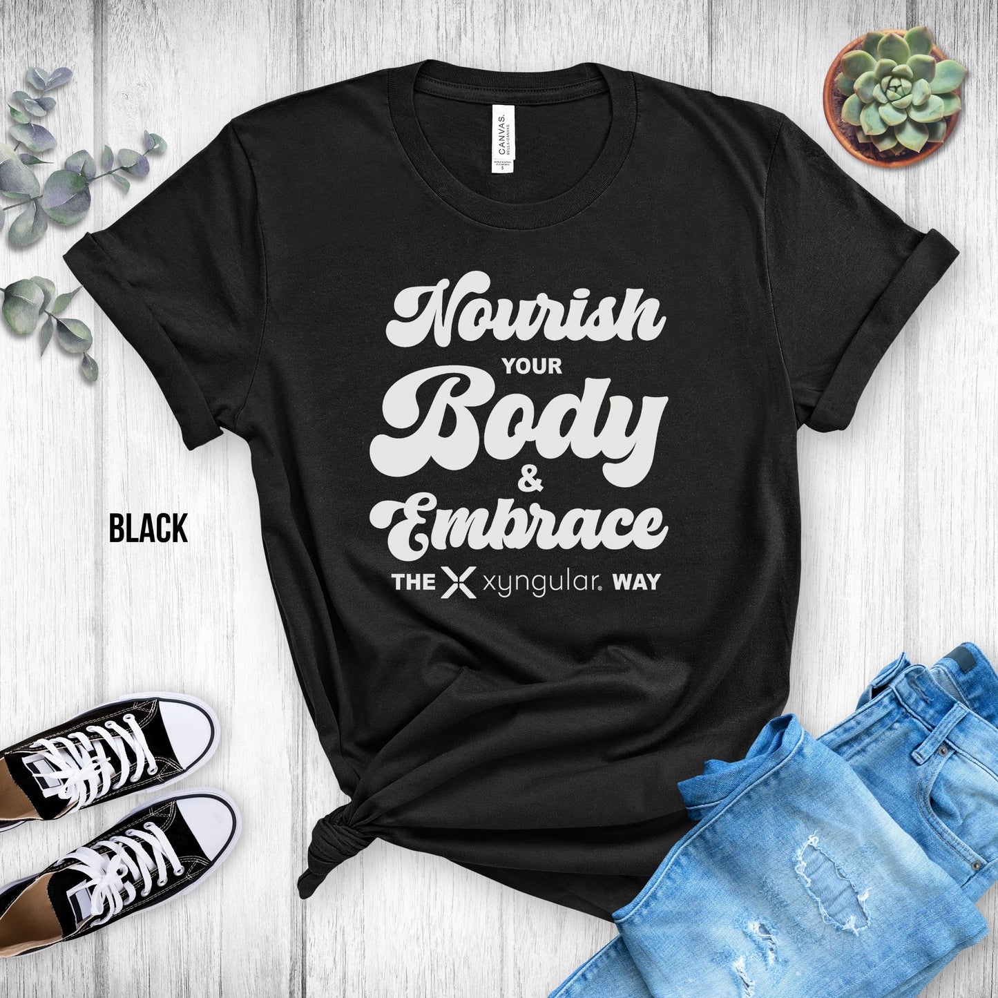 Xyngular Nourish your Body & Embrace the Xyngular Way Unsex Tee
