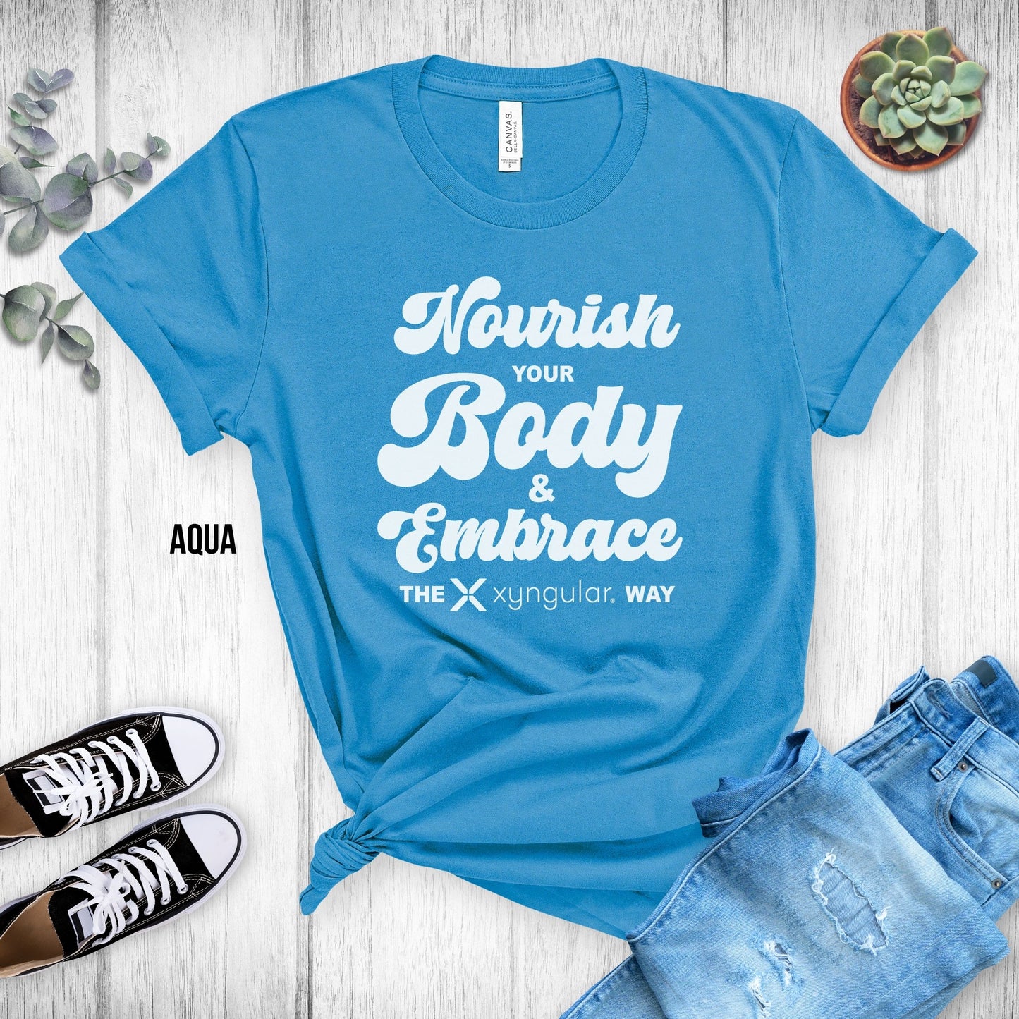 Xyngular Nourish your Body & Embrace the Xyngular Way Unsex Tee