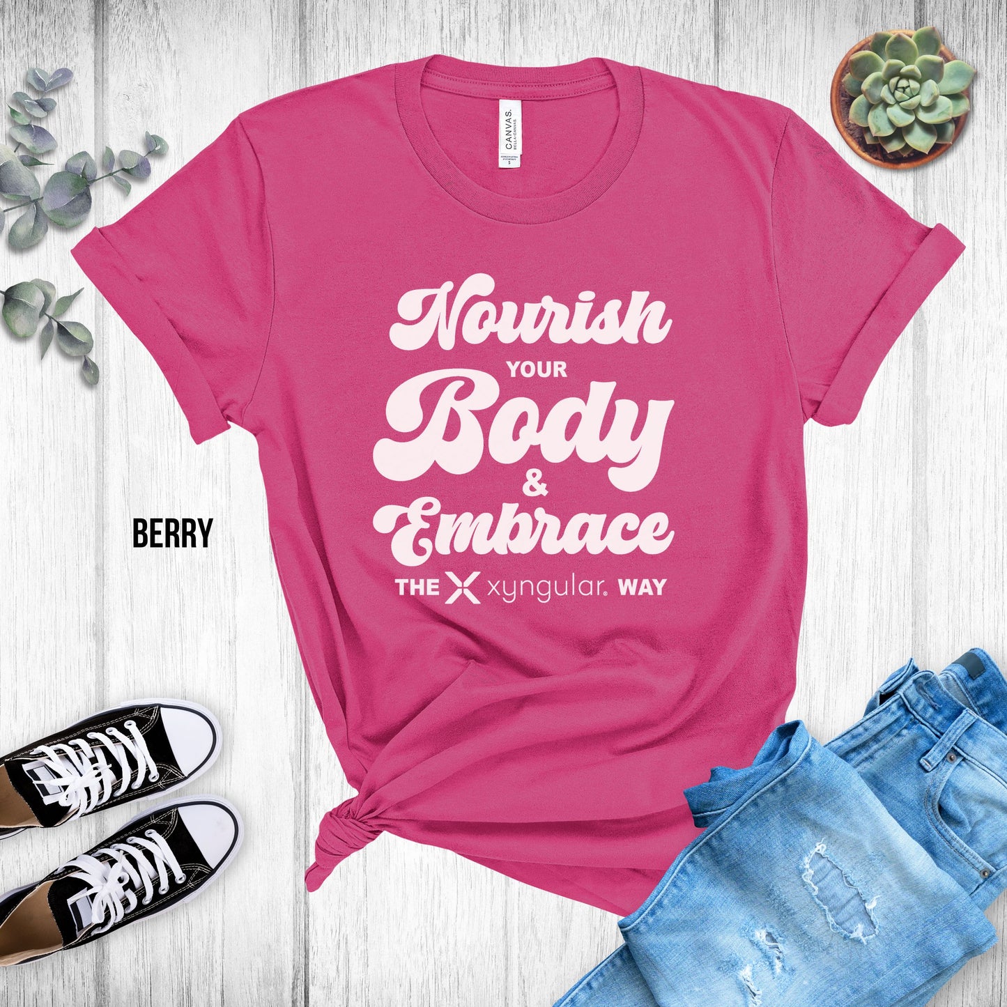 Xyngular Nourish your Body & Embrace the Xyngular Way Unsex Tee
