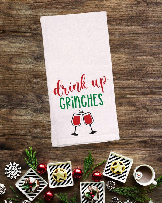 Drink up Grinches Kitchen Towel